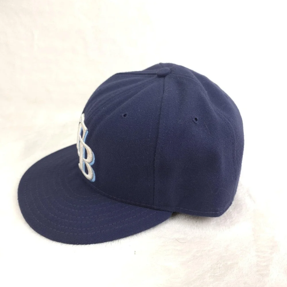 Tampa Bay Rays Hat On Field‎ Cap Fitted Mens 7 3/4 Blue MLB Baseball Made In USA